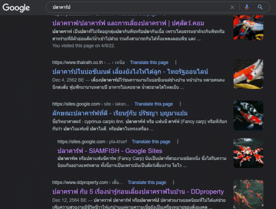 ตัวอย่างการสะกด ปลาคาร์ฟ 2